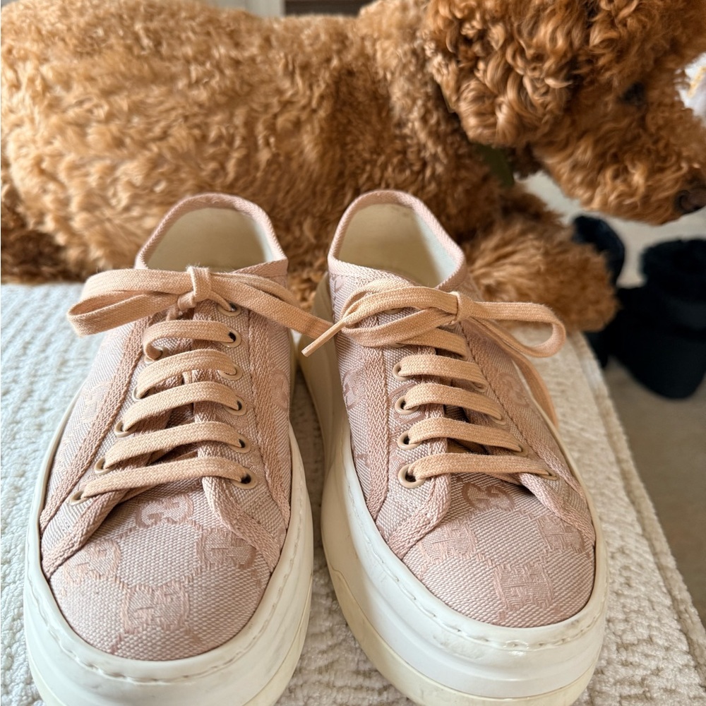 Stylish Pink Lace-Up Sneakers